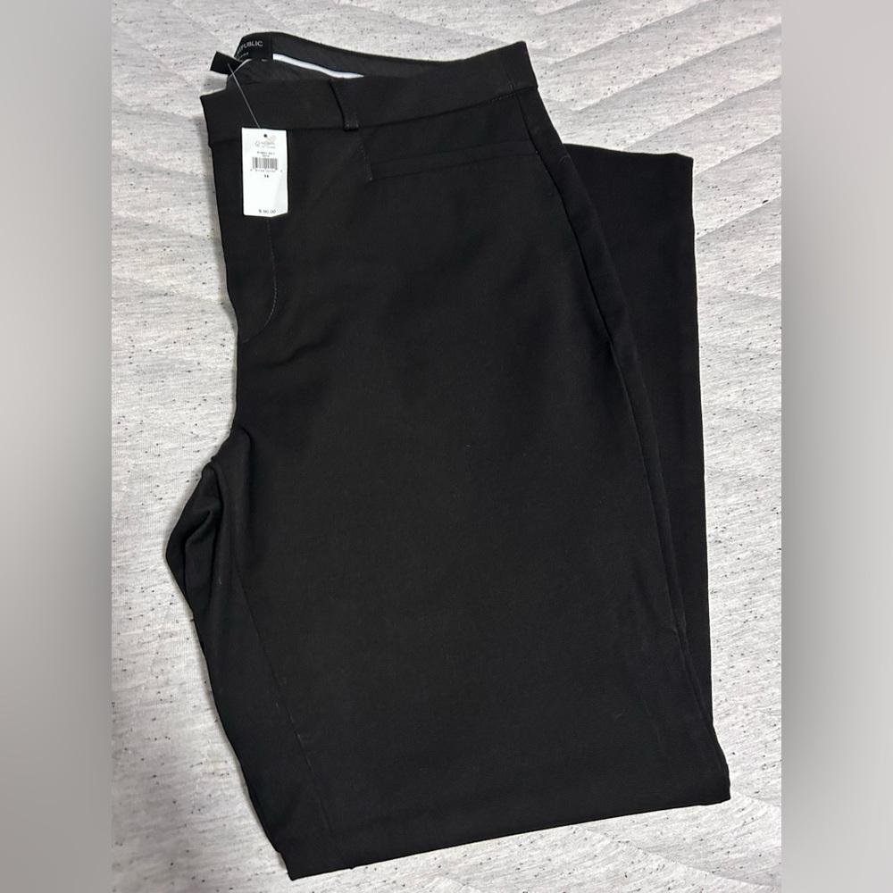 NWT Banana Republic Curvy Sloan Black career‎ work pants size 14